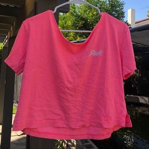 pink crop top